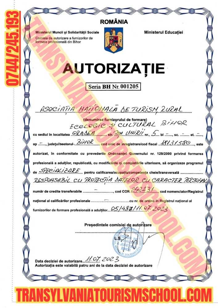 Diplomă curs acreditat